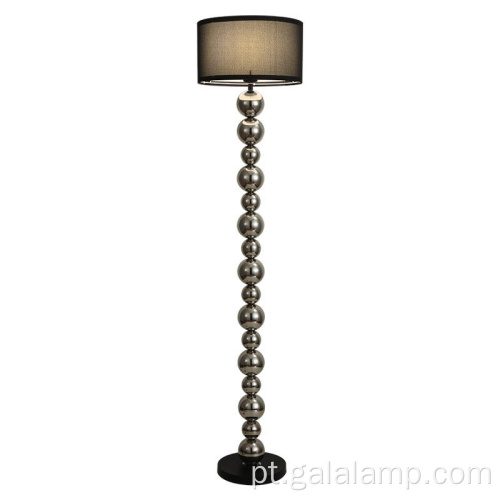 Candeeiro de pé moderno em forma de bolha cromada